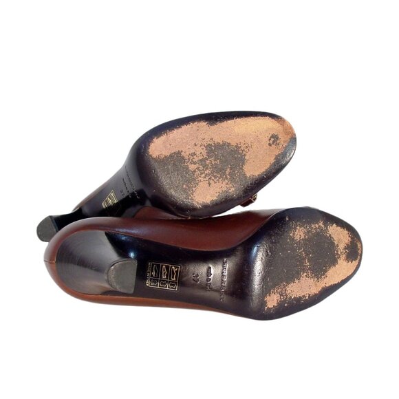 BURBERRY Classic Gold Horse Bit Pumps EU 37/ US 7 - Made in ITALY - Picture 5 of 9